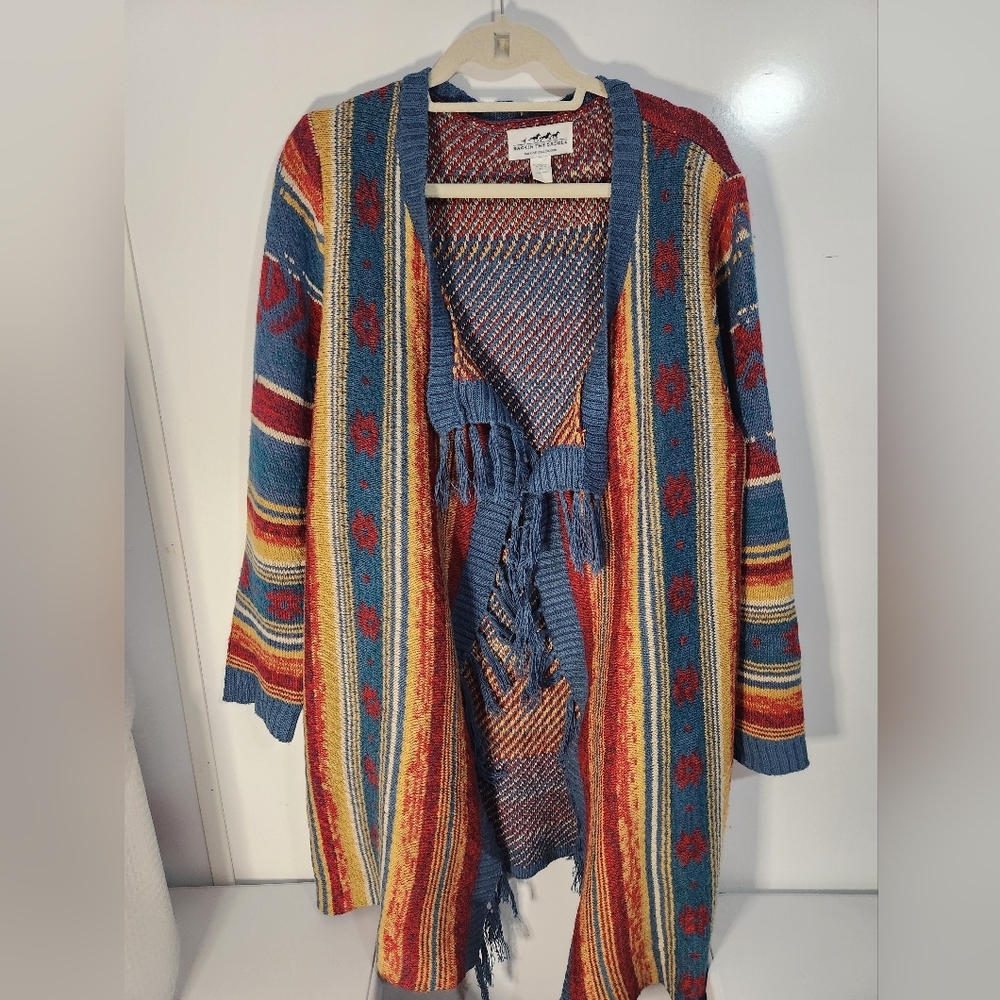 Back In The Saddle Multicolor Striped Cardigan, Size 1x